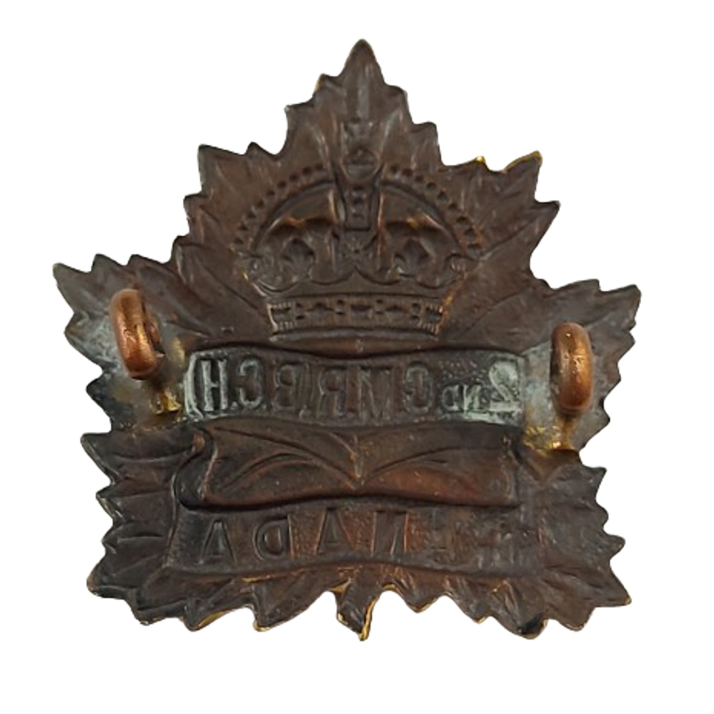 WW1 CEF 2nd CMR Canadian Mounted Rifles Cap Badge -B.C. Horse