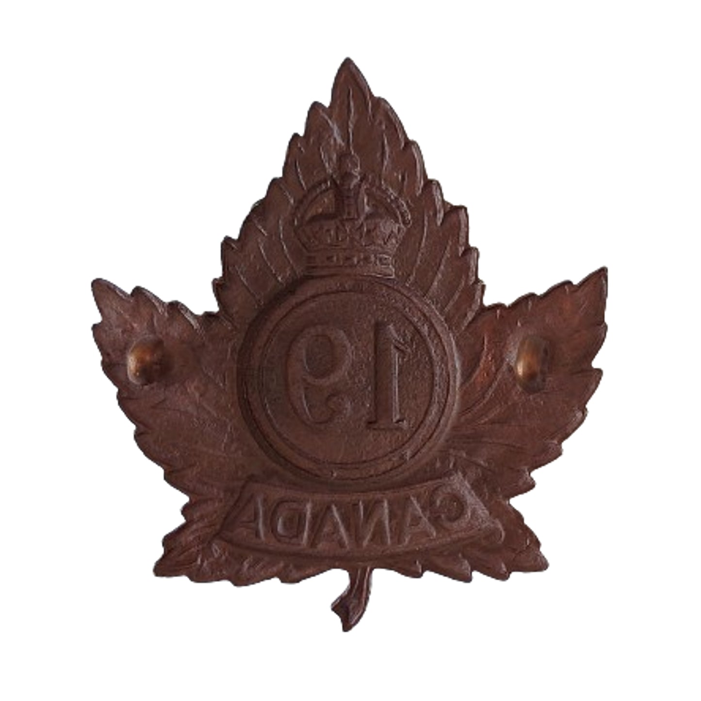 WW1 Canadian 19th Battalion Cap Badge -Toronto Ontario