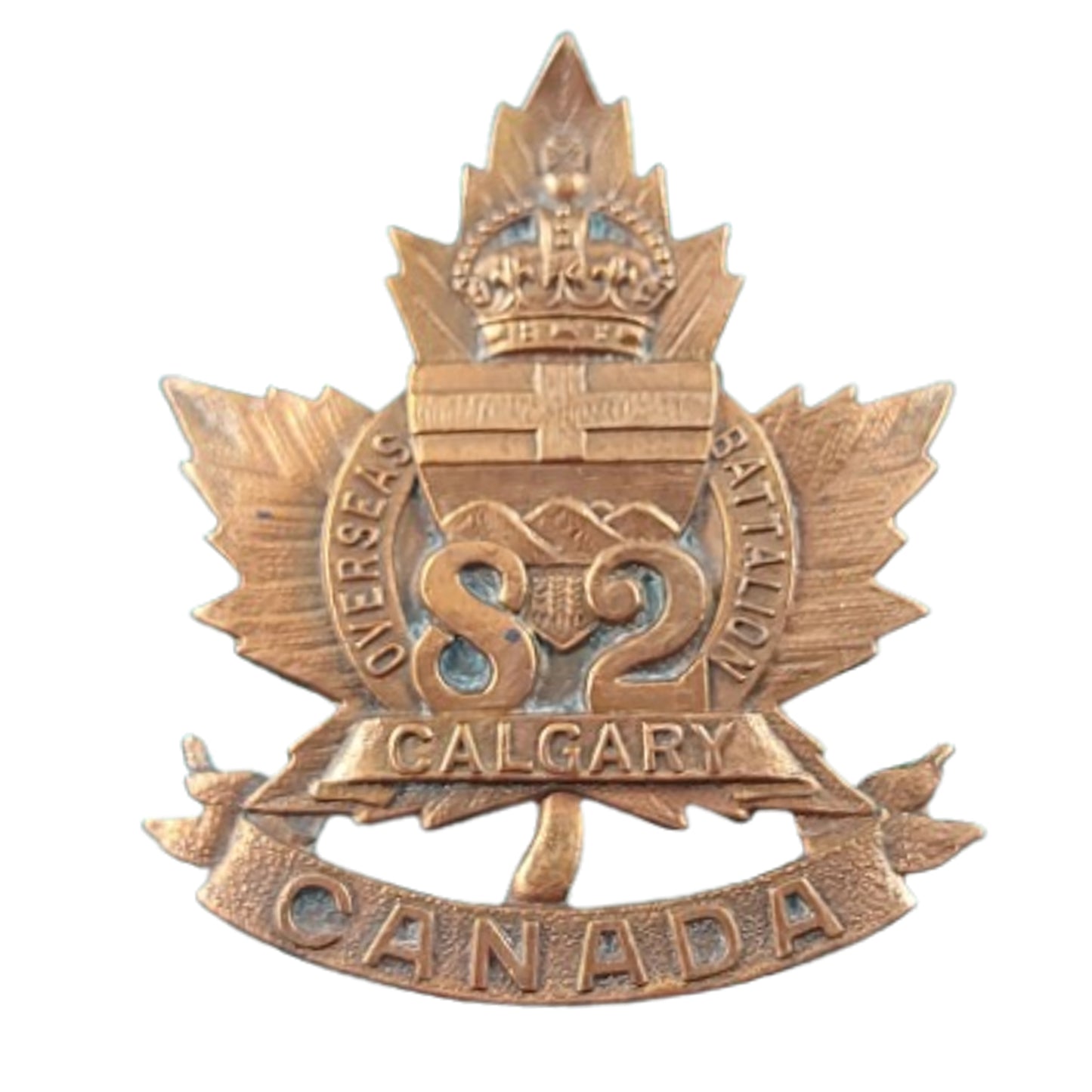 WW1 Canadian 82nd Battalion Cap Badge - Black & Co. Calgary