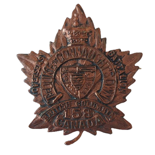 WW1 Canadian 158th Battalion Collar Badge -Vancouver British Columbia