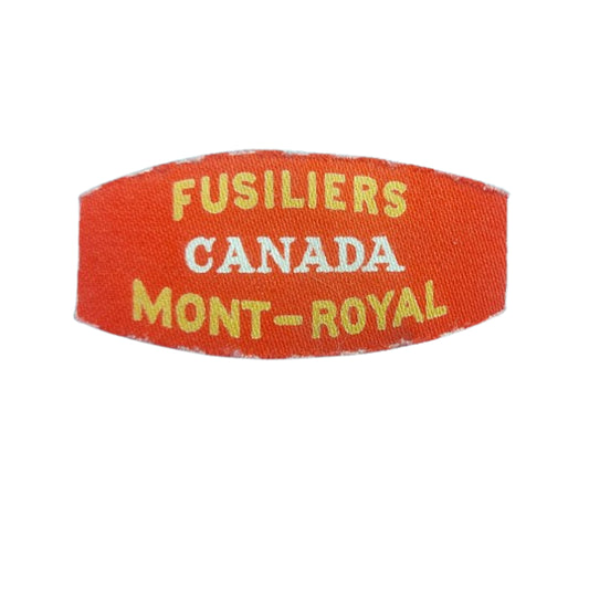 WW2 Canadian Fusiliers Mont-Royal Printed Canvas Shoulder Title