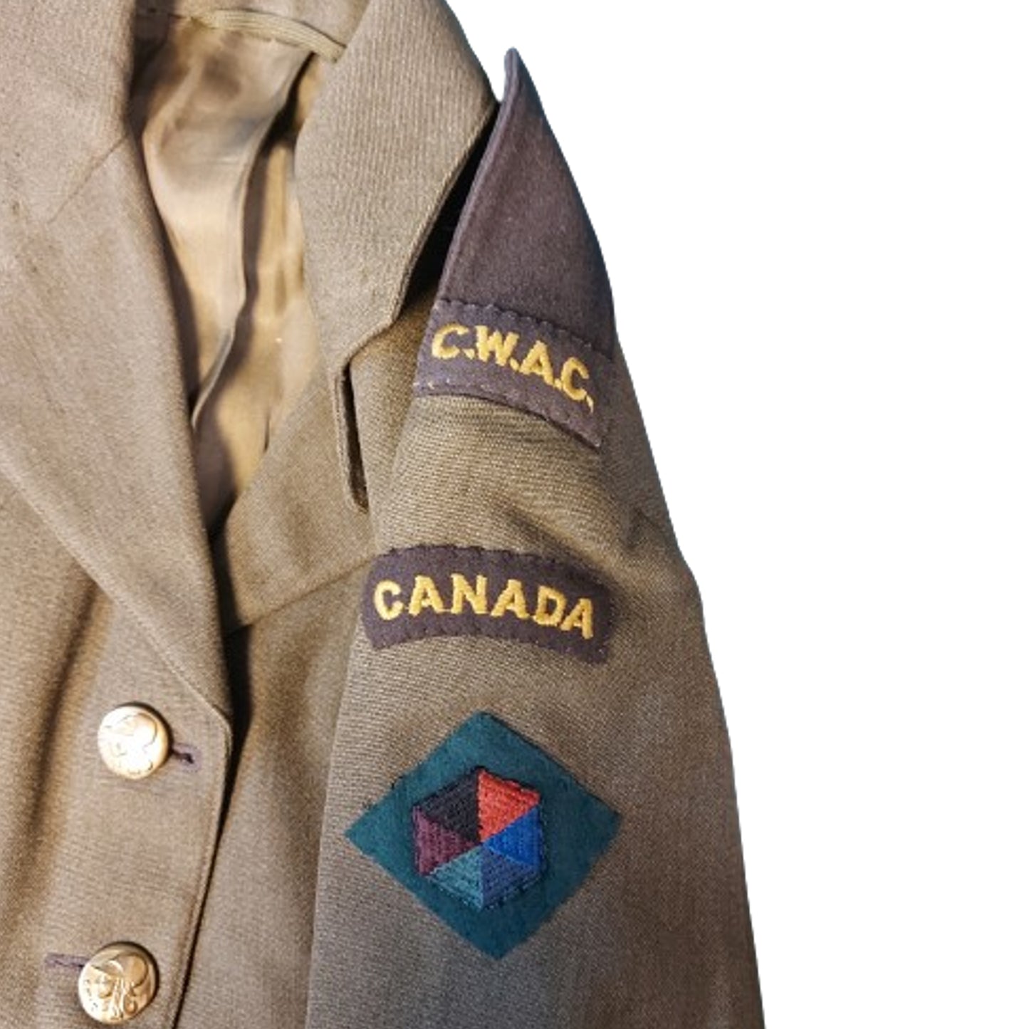 Named WW2 CWAC Canadian Women's Army Corps Uniform Tunic