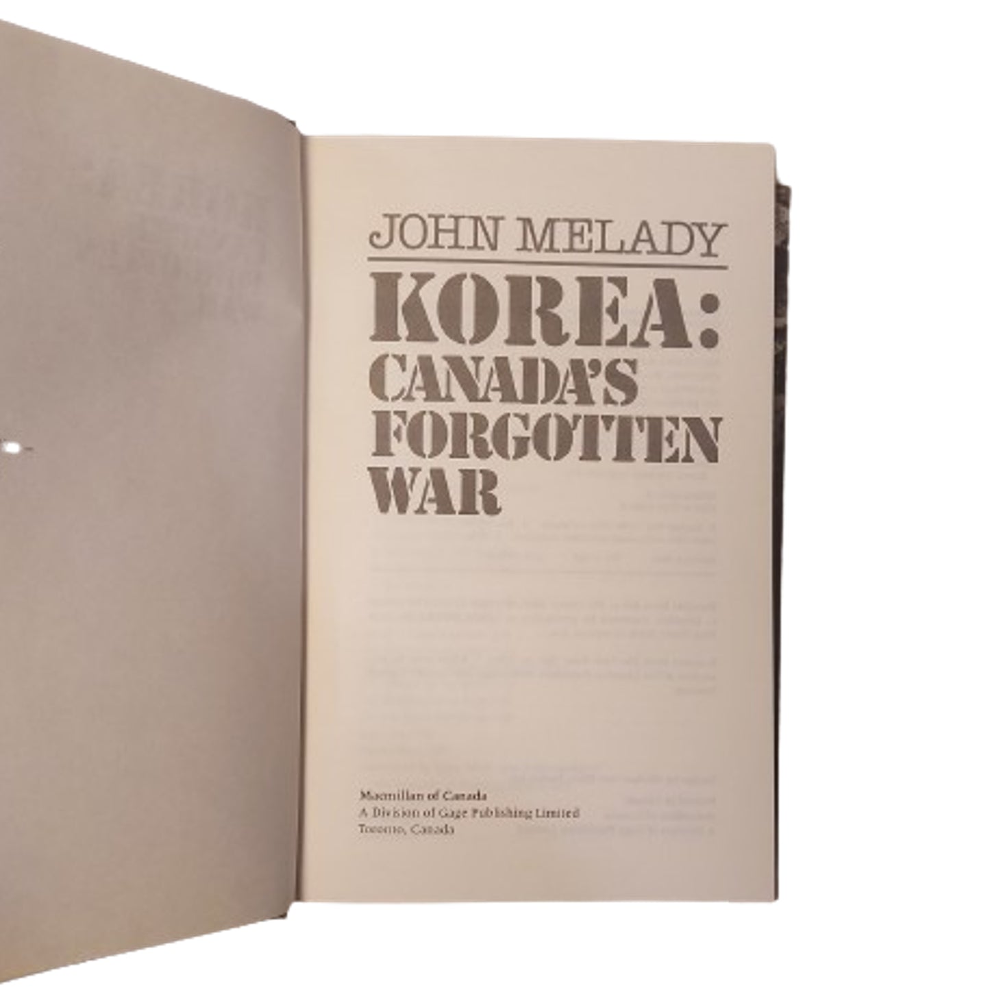 Korea: Canada's Forgotten War