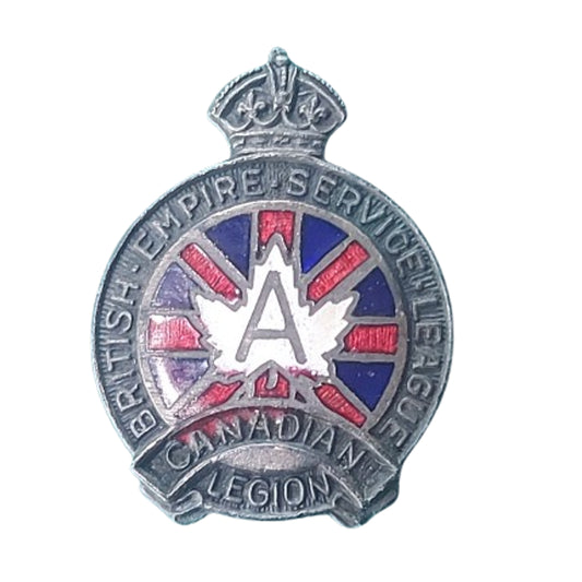 WW2 Canadian Legion British Empire Service League Lapel Pin