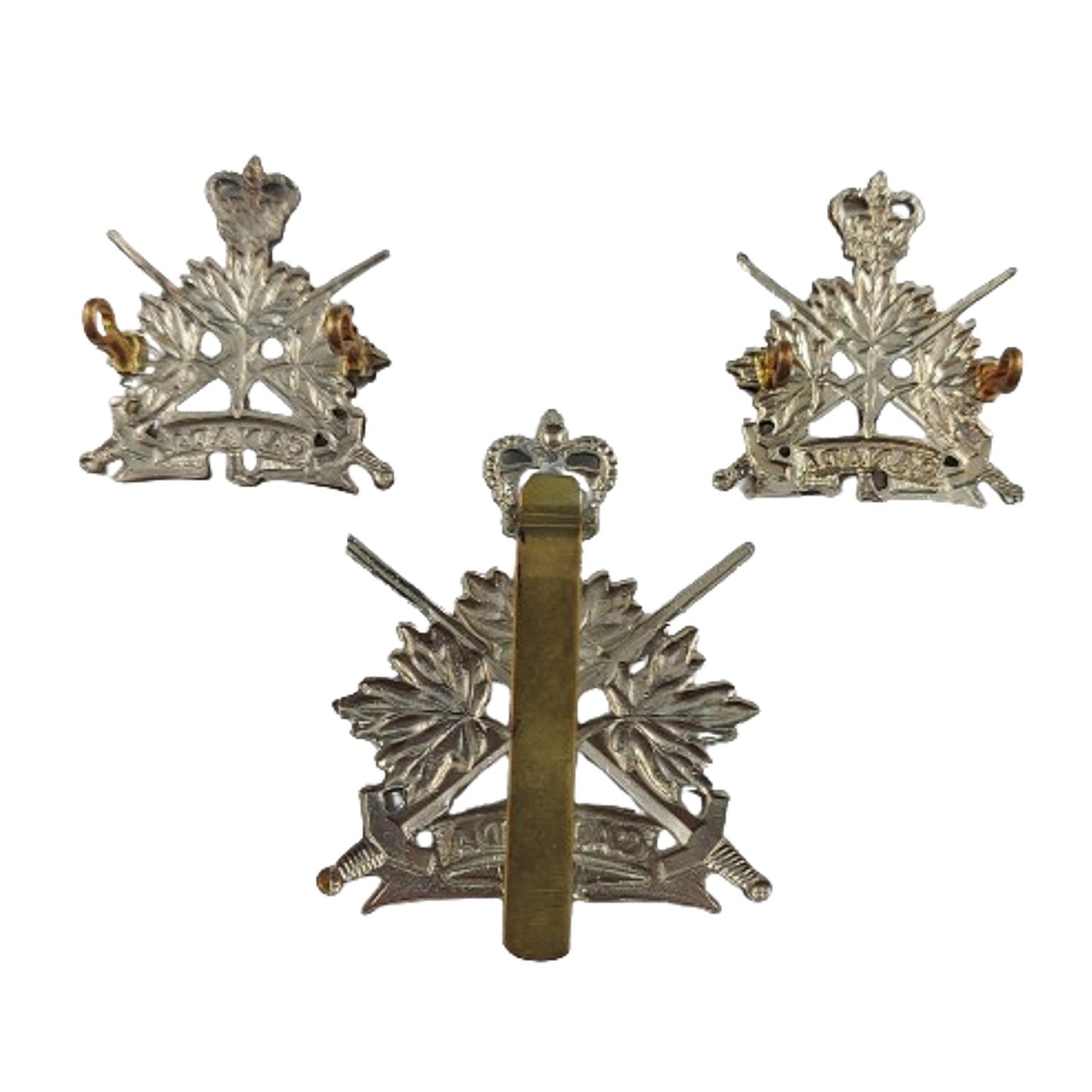 QEII Canadian Army General List Cap And Collar Badge Set