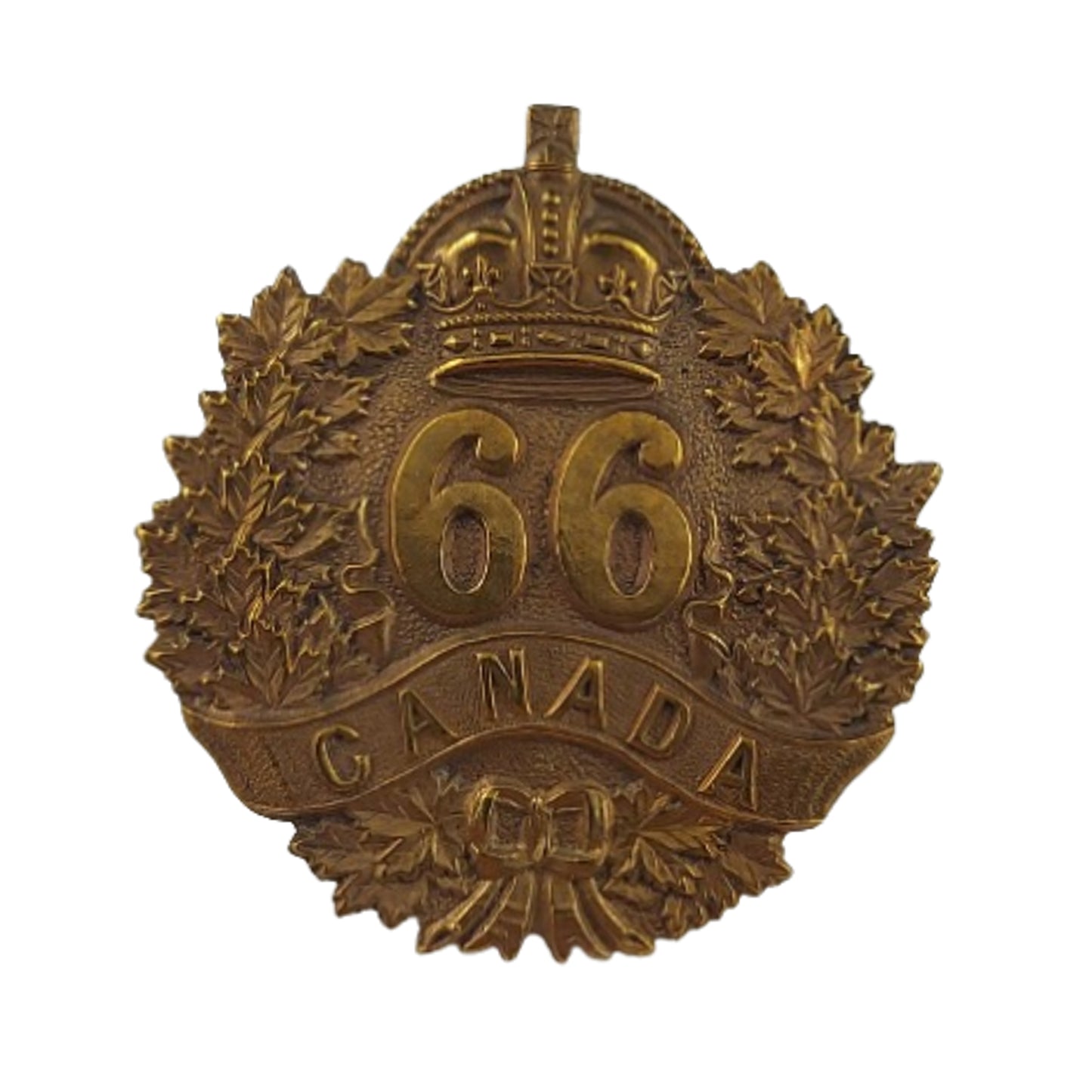 WW1 Canadian 66th Battalion Cap Badge -Edmonton Alberta