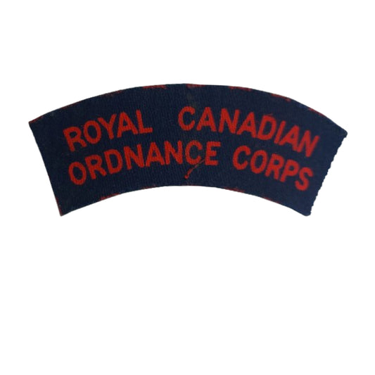 WW2 Canadian RCOC Royal Canadian Ordnance Corps Canvas Shoulder Title