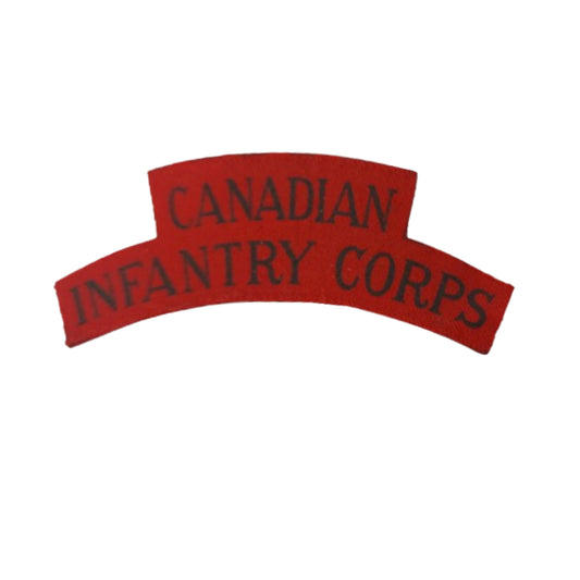 WW2 Canadian Infantry Corps Printed Canvas Shoulder Title