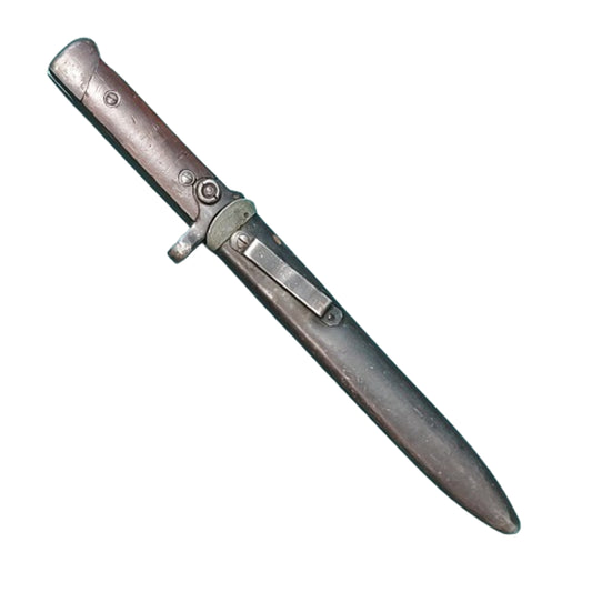WW2 Italian M1938 Mannlicher Carcano Short Rifle Folding Bayonet With Scabbard