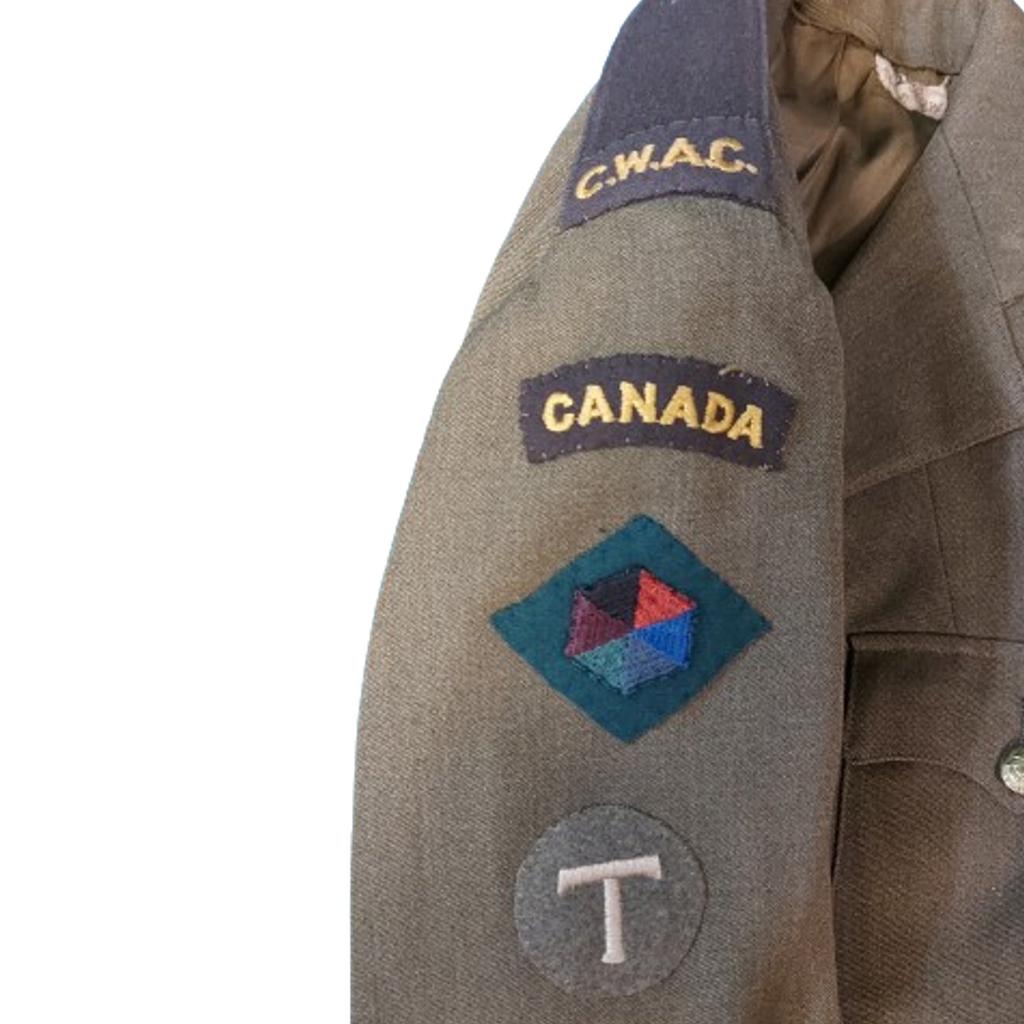 WW2 Canadian CWAC Canadian Women's Army Corps Named Uniform Tunic