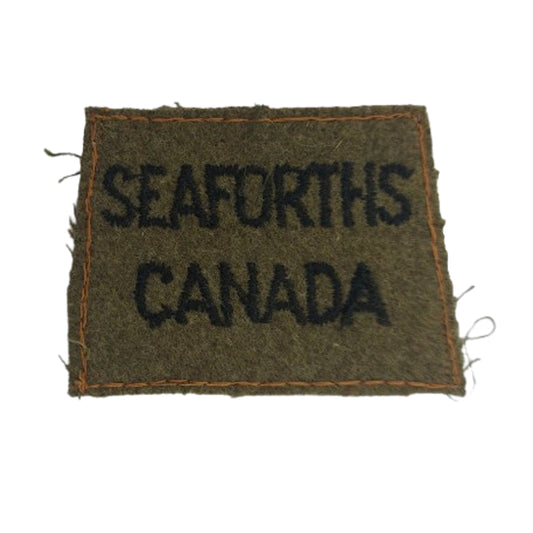 WW2 Canadian Seaforths Canada Cloth Slip On