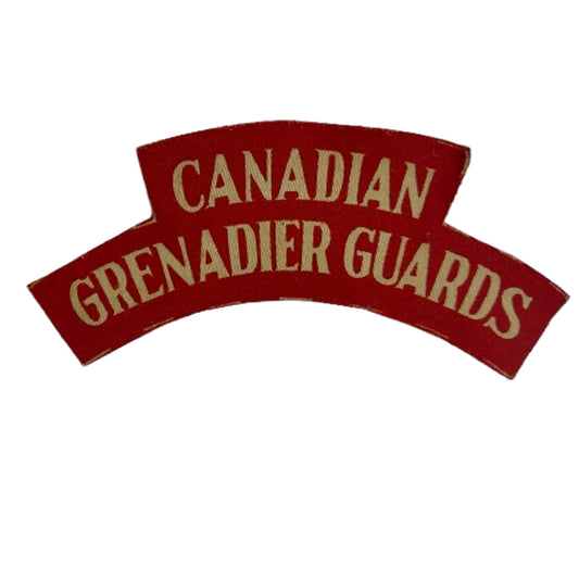 WW2 Canadian Grenadier Guards Printed Canvas Shoulder Title