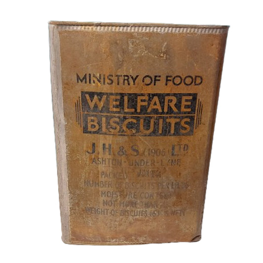 WW2 British Canadian Ration Tin -Welfare Biscuits 1944