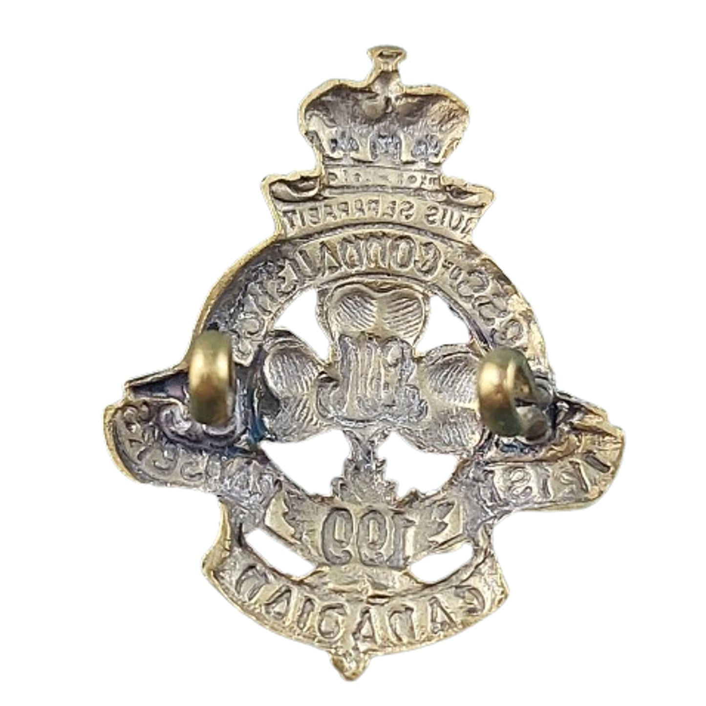 WW1 Canadian 199th Battalion Collar Badge -Irish Canadian Rangers