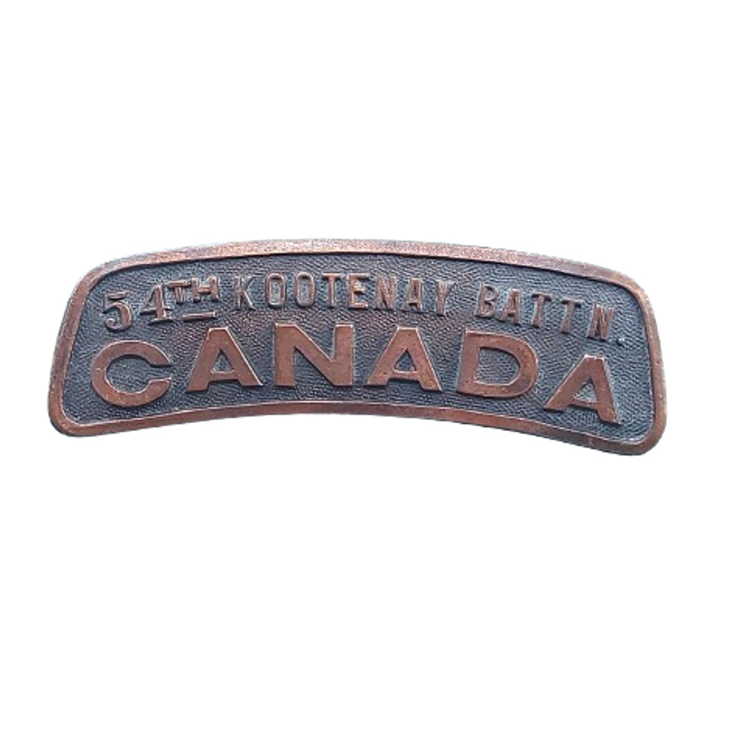 WW1 Canadian 54th Battalion Shoulder Title -Kootenay B.C. -Jacoby Bros.