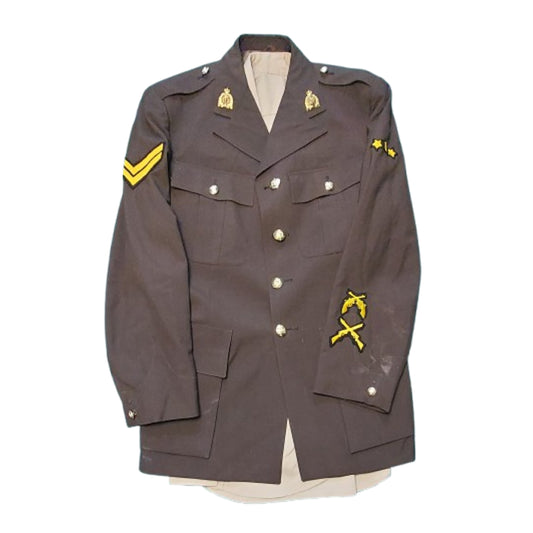 Post-WW2 Canadian RCMP Royal Canadian Mounted Police Brown Serge Tunic And Service Shirt