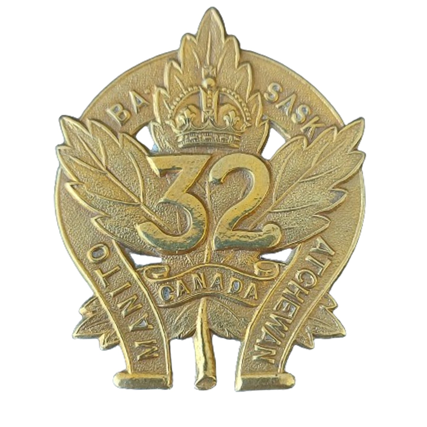 WW1 Canadian 32nd Battalion Cap Badge -Saskatchewan / Manitoba