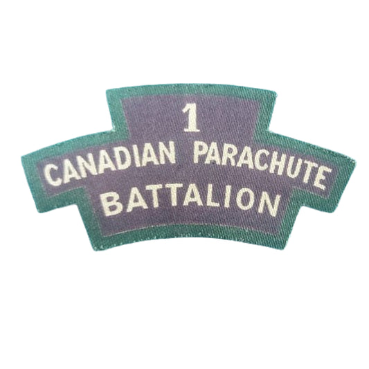 WW2 Canadian 1st Canadian Parachute Battalion Printed Canvas Shoulder Title