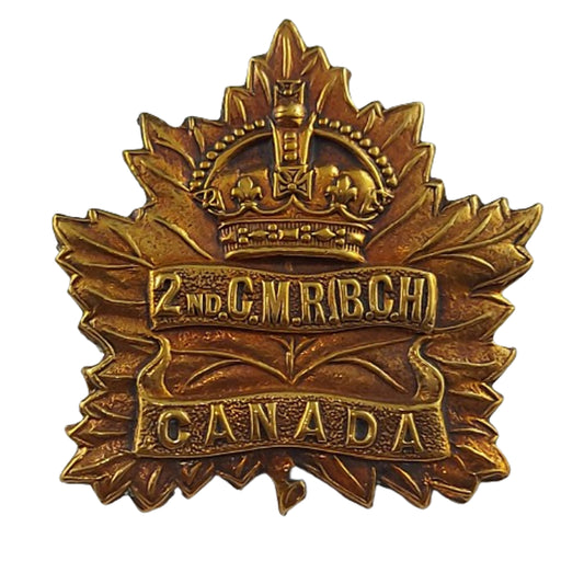 WW1 CEF 2nd CMR Canadian Mounted Rifles Cap Badge -B.C. Horse