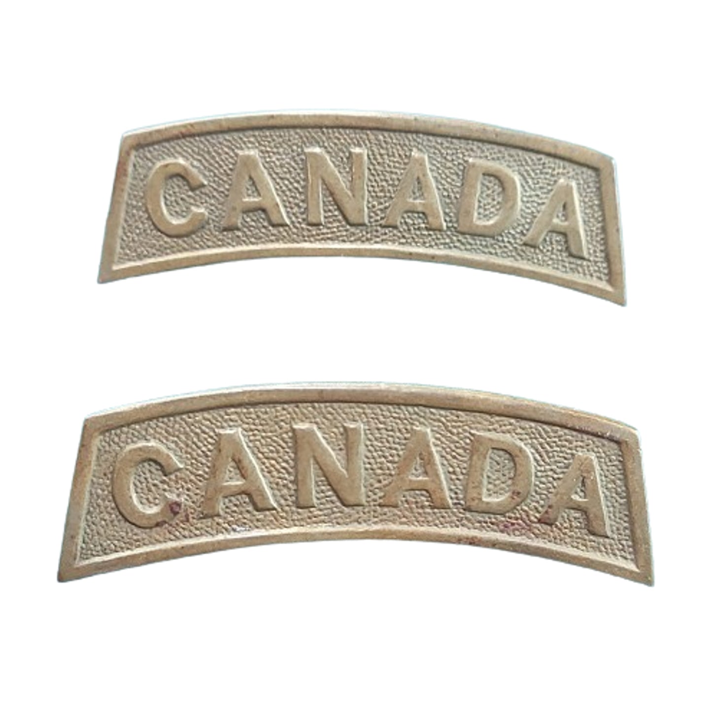 WW1 Canadian CANADA Brass Shoulder Title Pair