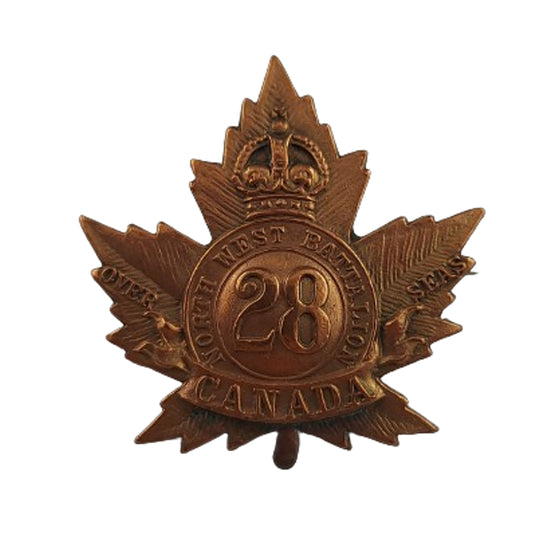 WW1 Canadian 28th Battalion Collar Badge -Northwest Battalion
