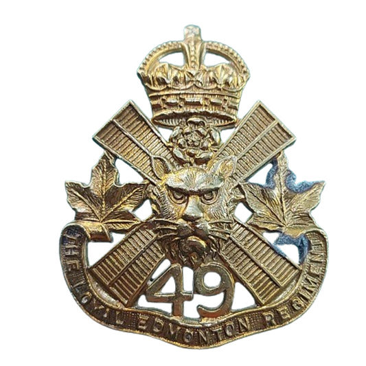 WW2 Canadian 49th Loyal Edmonton Regiment Cap Badge