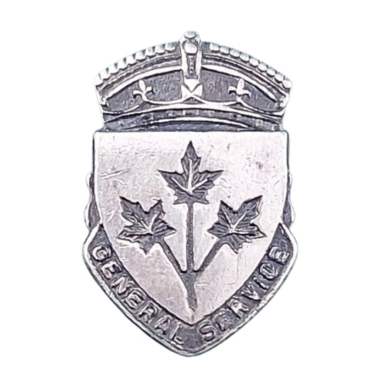 WW2 Canadian Numbered Sterling General Service Lapel Pin
