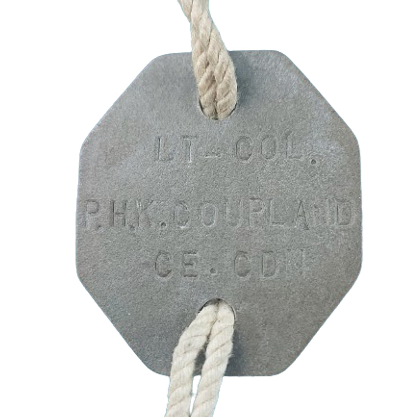 WW1 Officer's I.D. Tags -Lieutenant Colonel Coupland 90th Battalion -Canadian Engineers