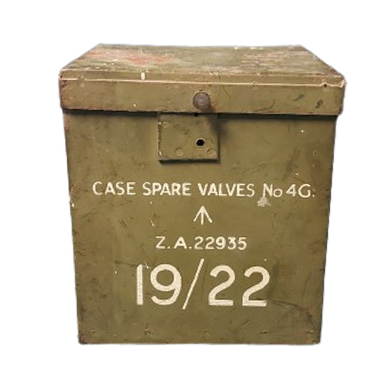 WW2 Canadian Wireless 19 Wireless 22 Radio Spare Valves Case With Tubes