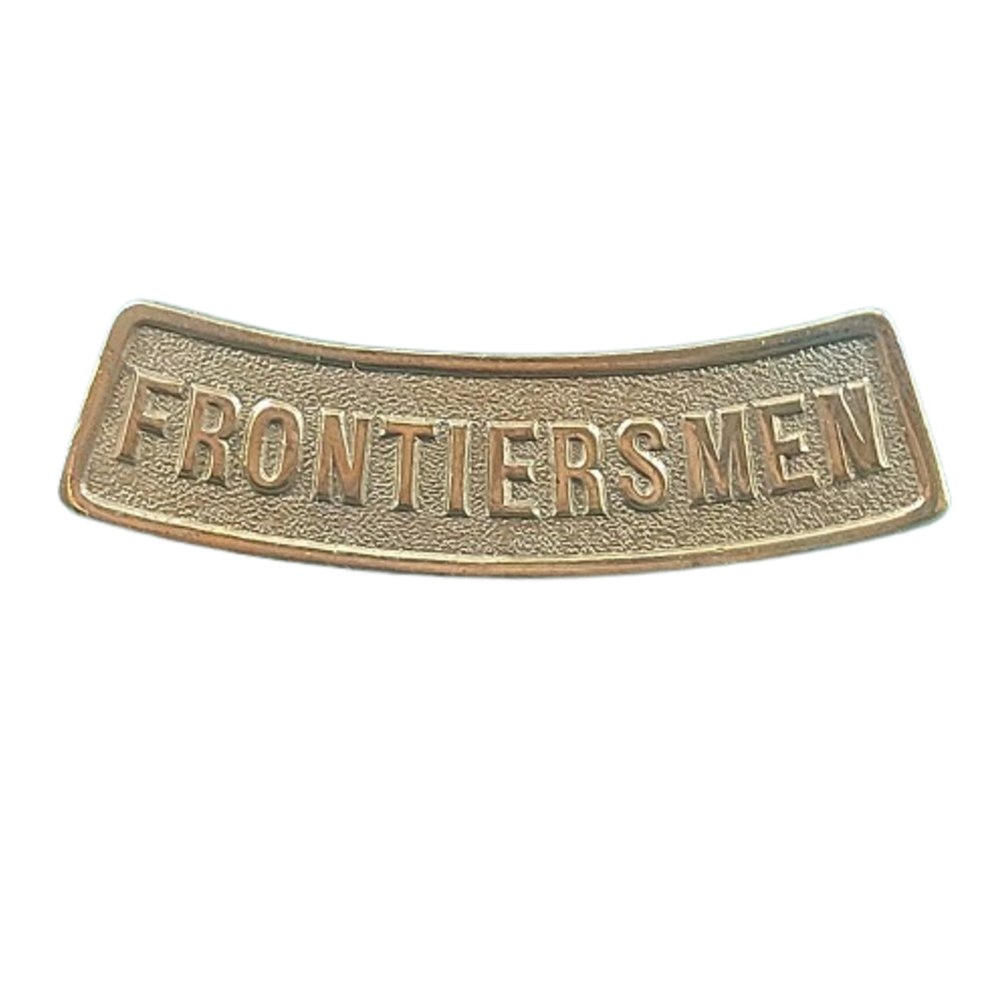 WW2 Canadian Army Frontiersmen Brass Shoulder Title