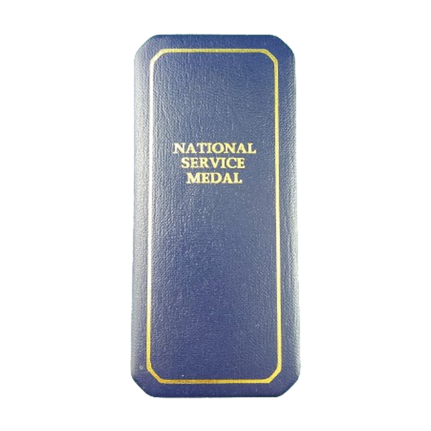 Cased National Service Medal With Card 1939-1960