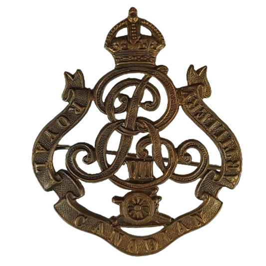 Pre-WW1 Edward VII RCA Royal Canadian Artillery Cap Badge 1901-1910