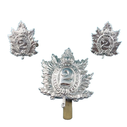 QEII CF Canadian Forces QOR Queens Own Rifles Of Canada Cap And Collar Badge Set