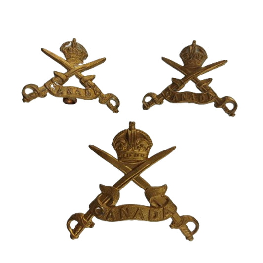 WW1 Canadian Physical Training Instructor Cap And Collar Badge Set