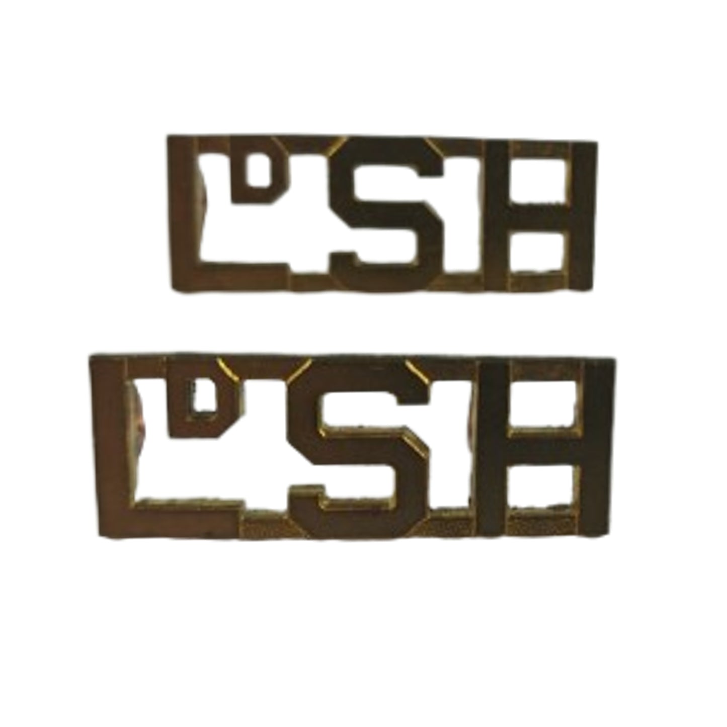 WW2 Canadian LSH Lord Strathcona's Horse Brass Shoulder Title Pair