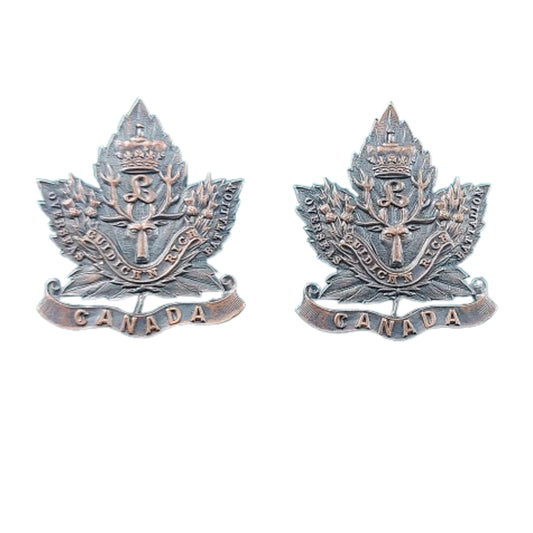 WW1 Canadian CEF 72nd Battalion Seaforth Highlanders Collar Badge Pair