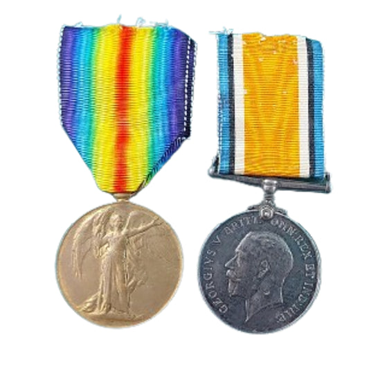 WW1 British Medal Pair A. SJT. F.A. Ridd Devon Regiment