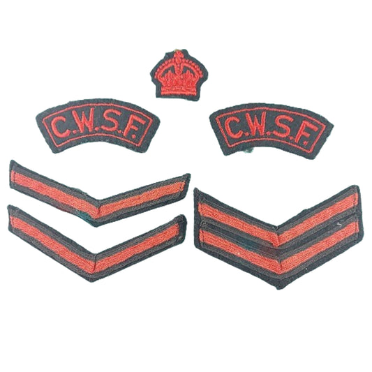WW2 CWSF Canadian Women’s Service Force Insignia Set