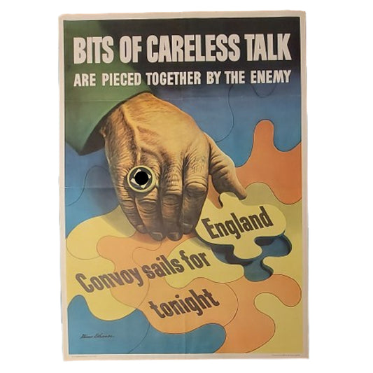 WW2 United States Anti German Propaganda Poster 10 x 28 Inches 1943