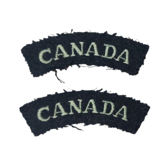WW2 Canadian RCAF Royal Canadian Air Force CANADA loth Shoulder Title Pair