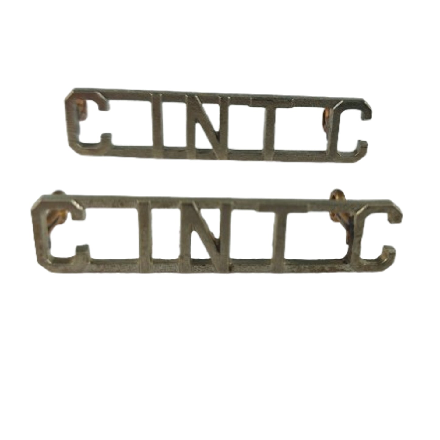 WW2 Canadian Intelligence Corps Metal Shoulder Title Pair
