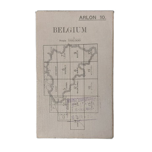 Pre-WW1 Canadian British Ordnance Linen Map Arlon Belgium 1911