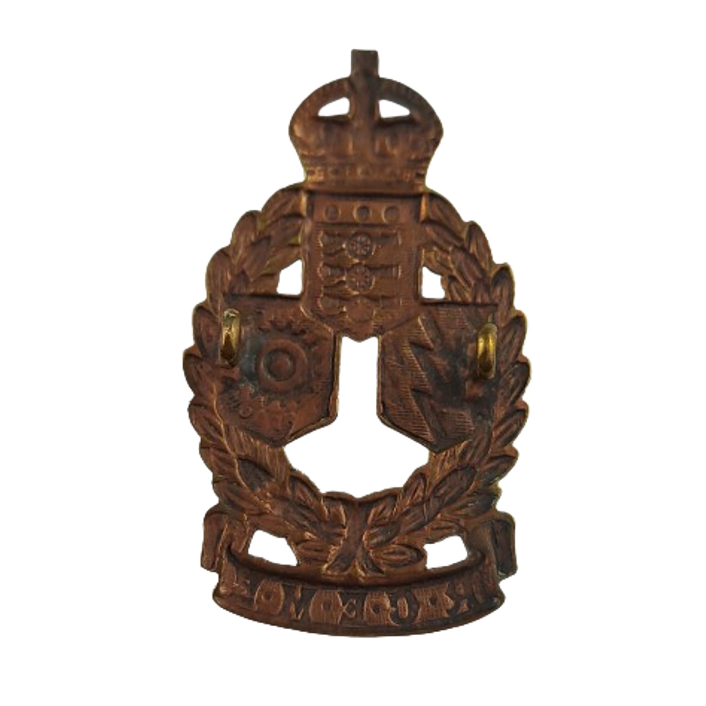 WW2 RCEME Royal Canadian Electrical Mechanical Engineers Cap Badge