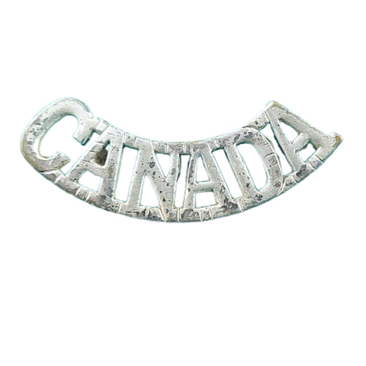 WW2 Canadian CANADA Metal Shoulder Title