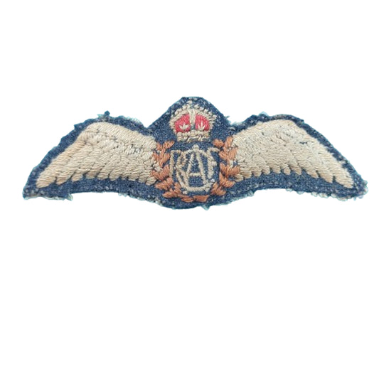 WW2 RCAF Royal Canadian Air Force Pilot's Wing -Raised And Padded