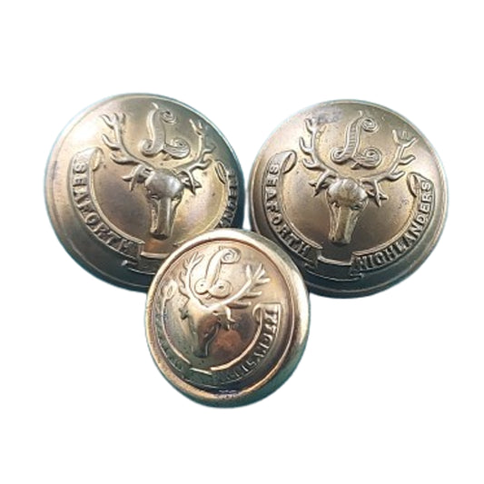 WW1 Canadian CEF 72nd Battalion Seaforth Highlanders Uniform Button Set