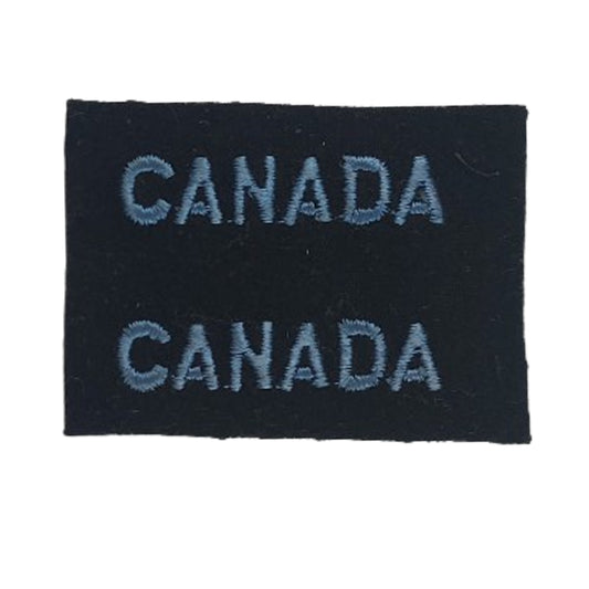 WW2 Canadian WRENS Women's Royal Naval Service CANADA Cloth Shoulder Title Pair