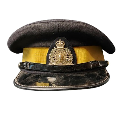 Post-WW2 Canadian RCMP Royal Canadian Mounted Police Visor Cap With Badge 1970