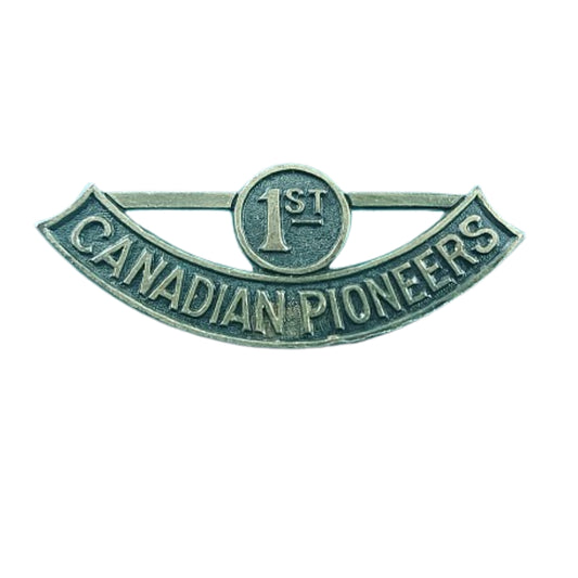 WW1 Canadian CEF 1st Canadian Pioneers Shoulder Title R.J. Inglis