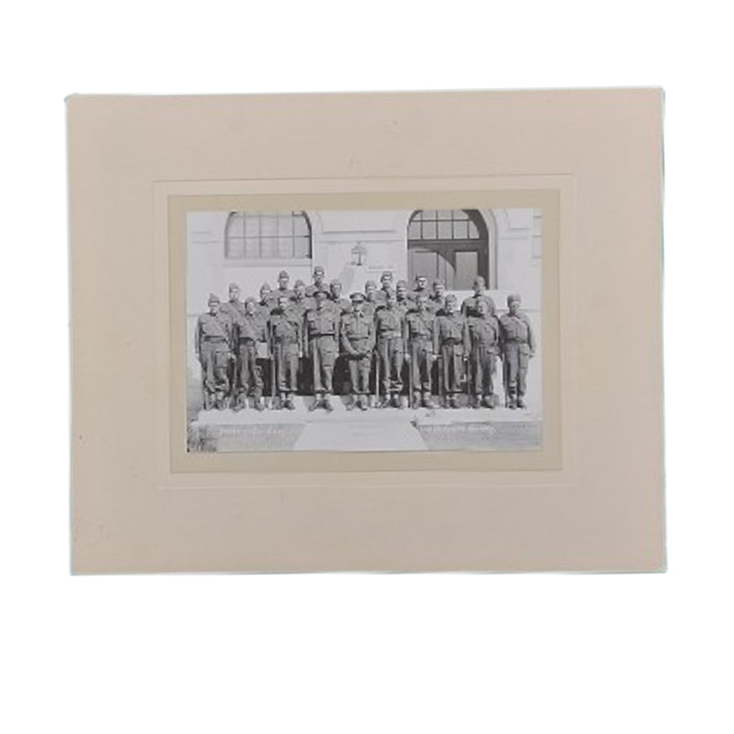 WW2 Canadian Photograph On Matte Board Infantry Training Centre Calgary